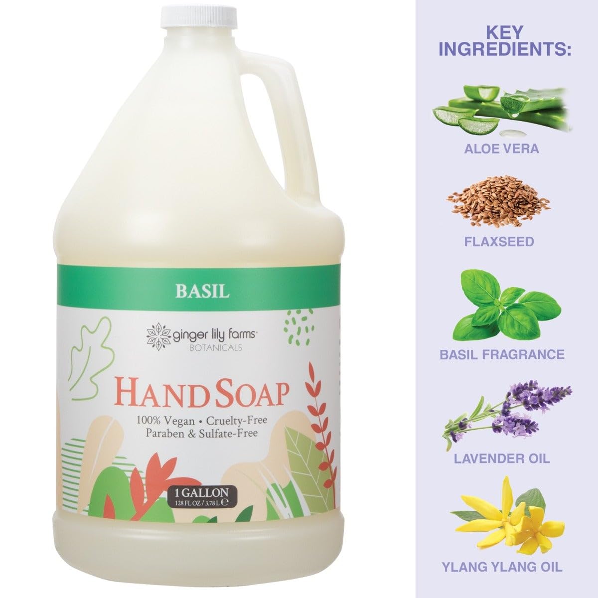 Ginger Lily Farms Botanicals PETA-certified vegan seal visible on packaging