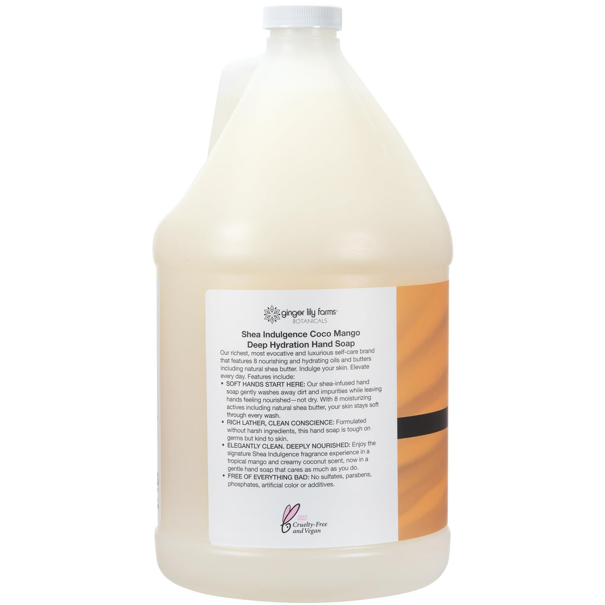Rich lather close-up from Ginger Lily Farms hand wash.