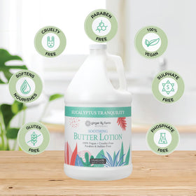 Ginger Lily Farms lotion being rubbed in demonstrates quick absorption.