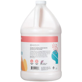 Ginger Lily Farms lotion texture close-up—creamy, non-greasy