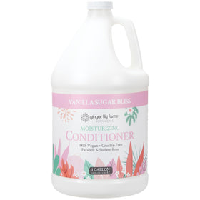 Ginger Lily Farms Botanicals Vanilla Sugar Bliss conditioner bottle for silky, hydrated hair