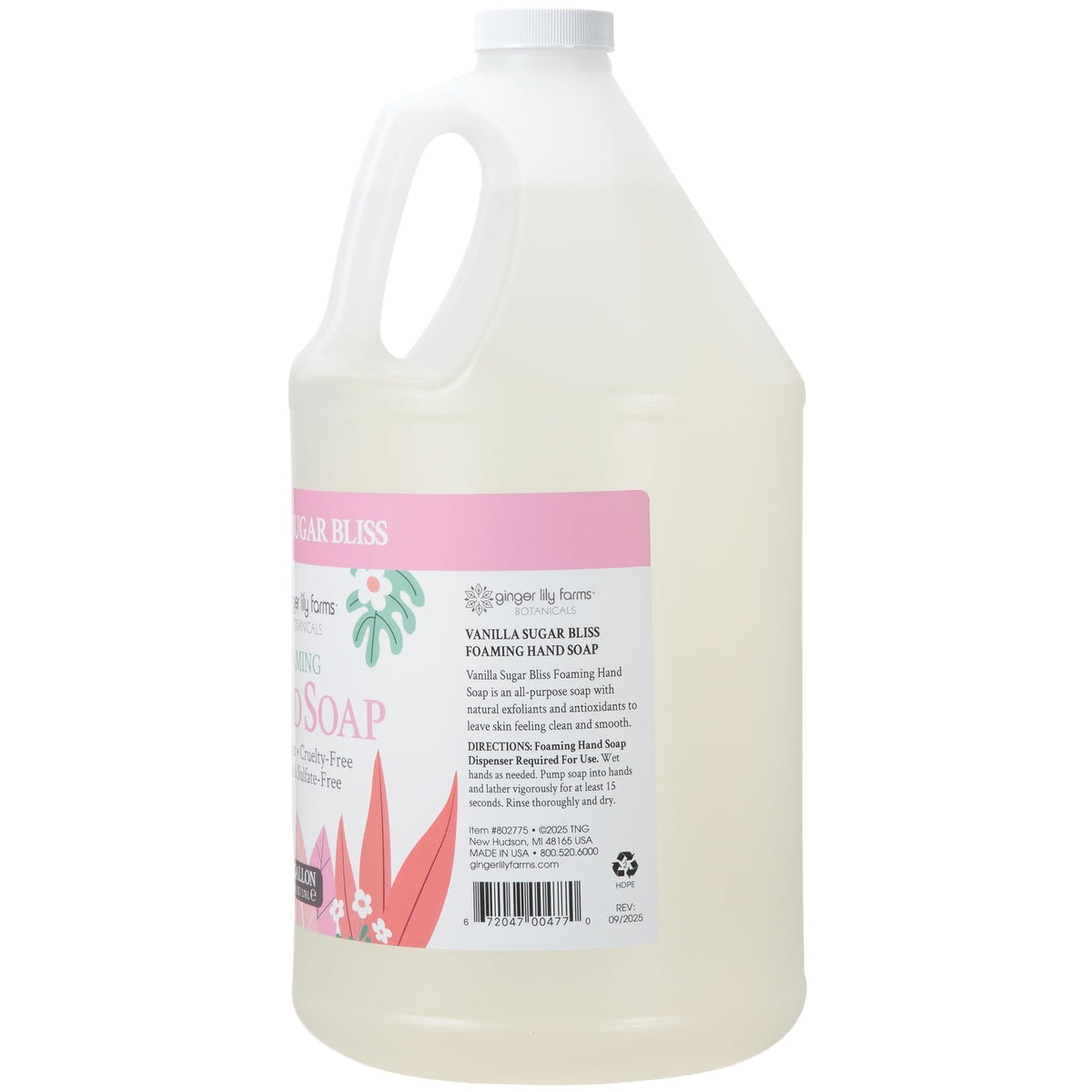 Ginger Lily Farms Botanicals Vanilla Sugar Bliss scent enhances handwashing fragrance