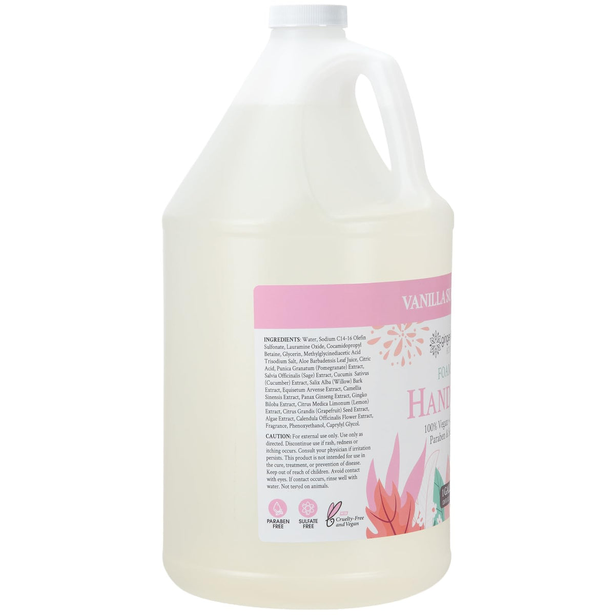 Ginger Lily Farms Botanicals vegan label indicates cruelty free hand care