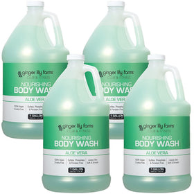 Ginger Lily Farms Club & Fitness body wash bottle for daily cleansing after workouts.
