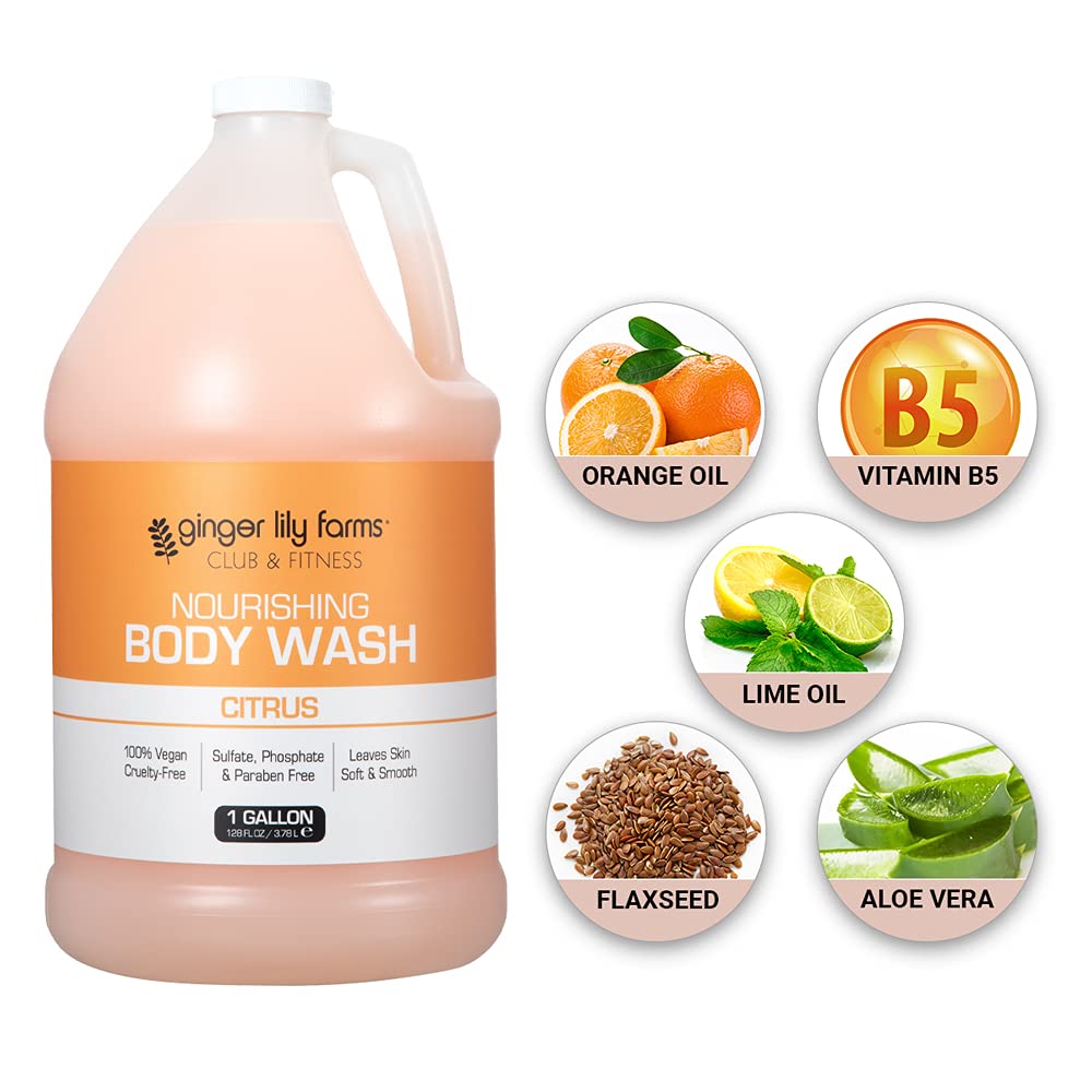 Ginger Lily Farms Club & Fitness packaging suited for locker rooms.