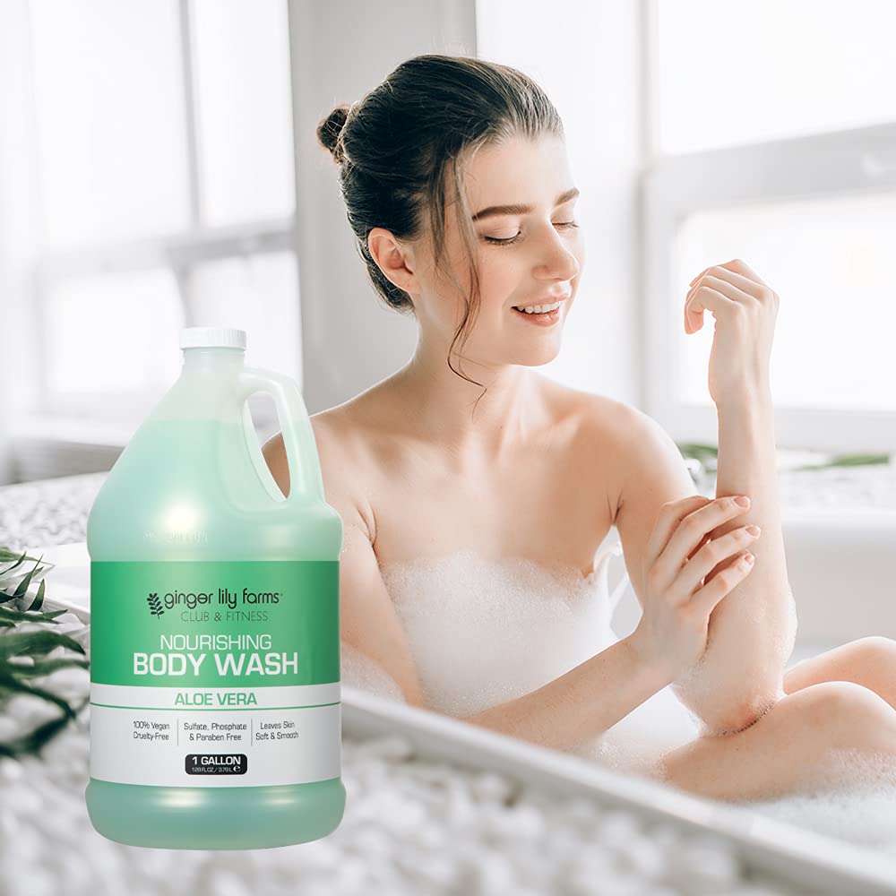 Ginger Lily Farms commercial refill size helps gyms reduce plastic waste.