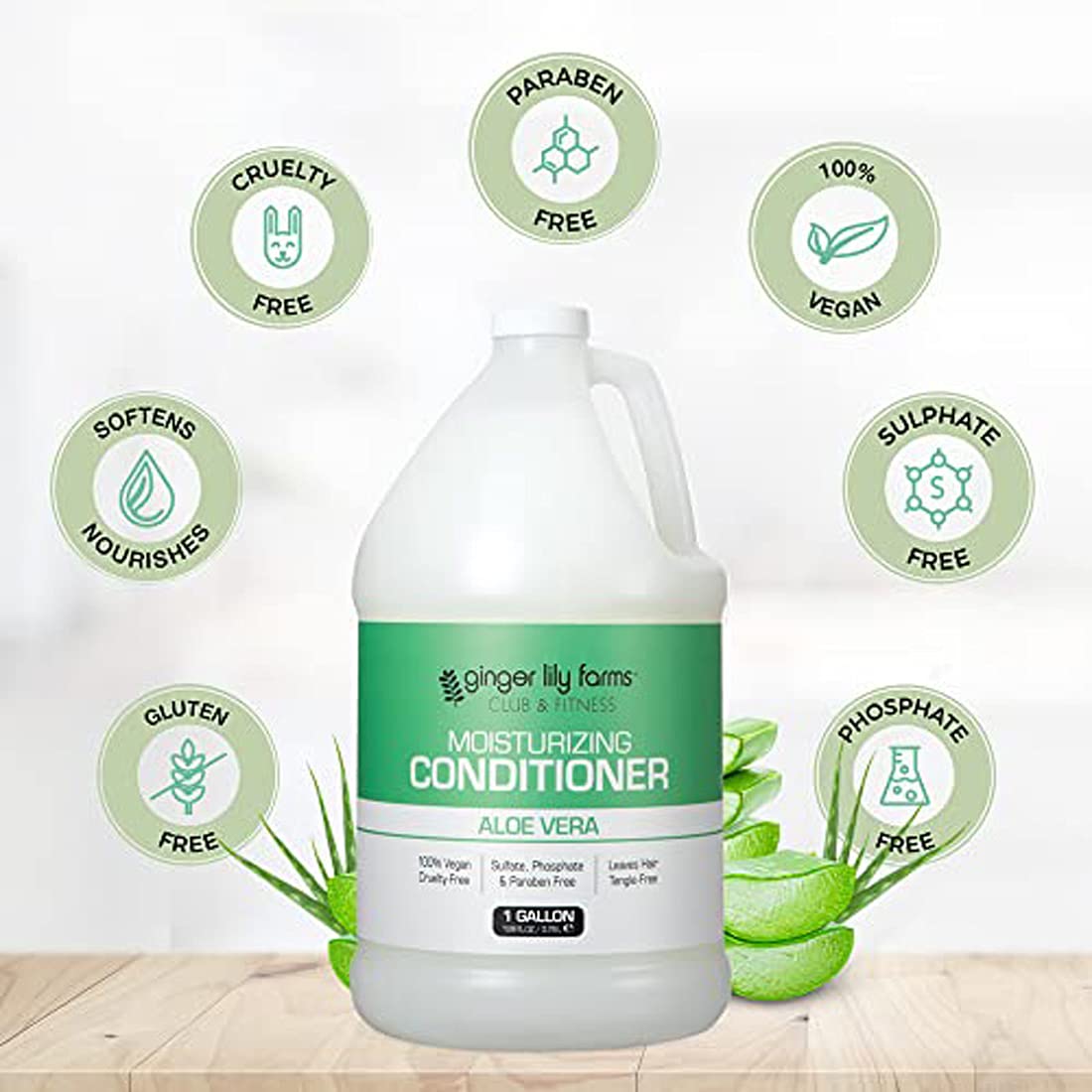 Ginger Lily Farms conditioner creamy texture closeup showing rich moisture.