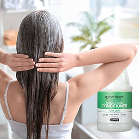 Ginger Lily Farms conditioner in bathroom setting for home use.