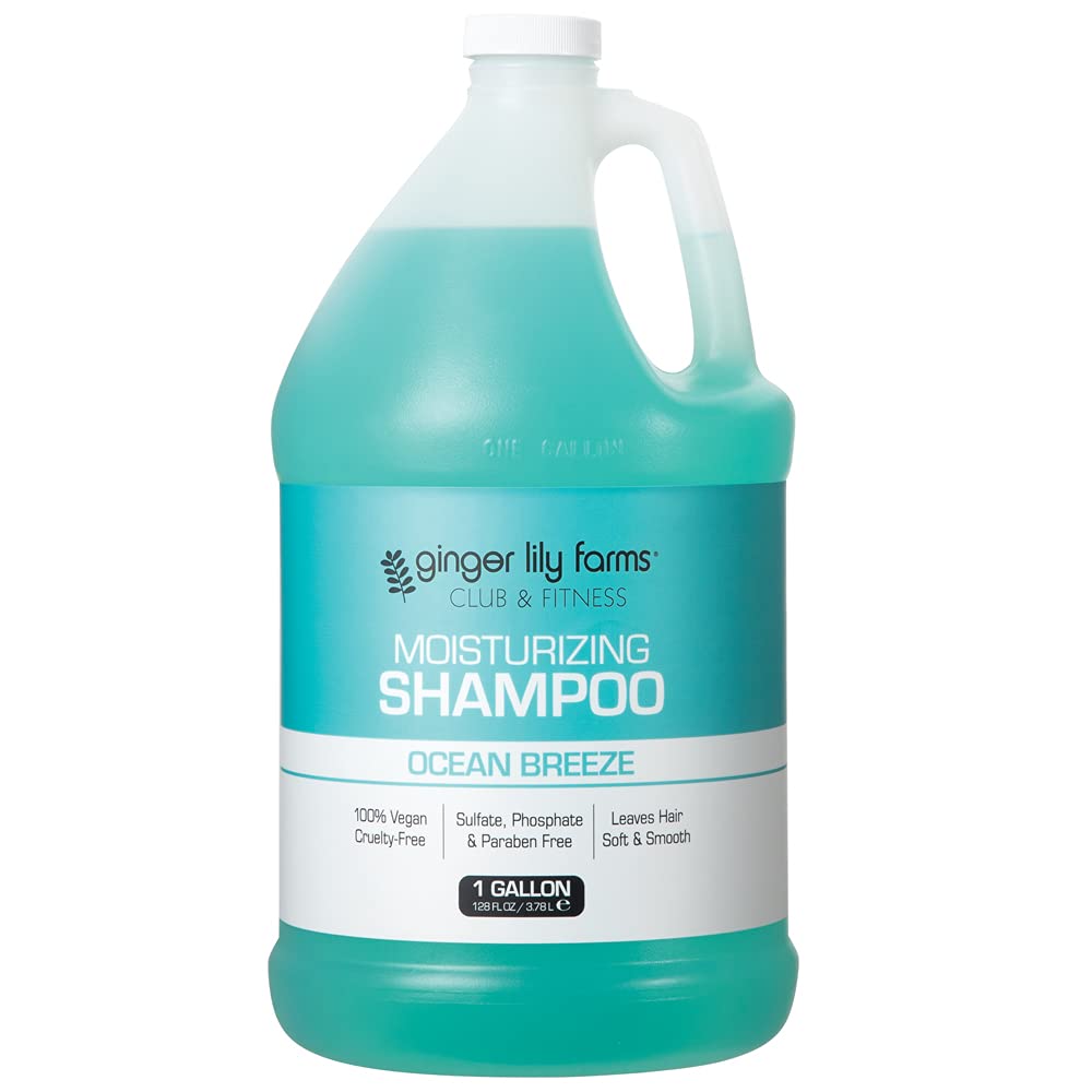 Ginger Lily Farms ocean breeze label highlighting vegan and cruelty-free formula