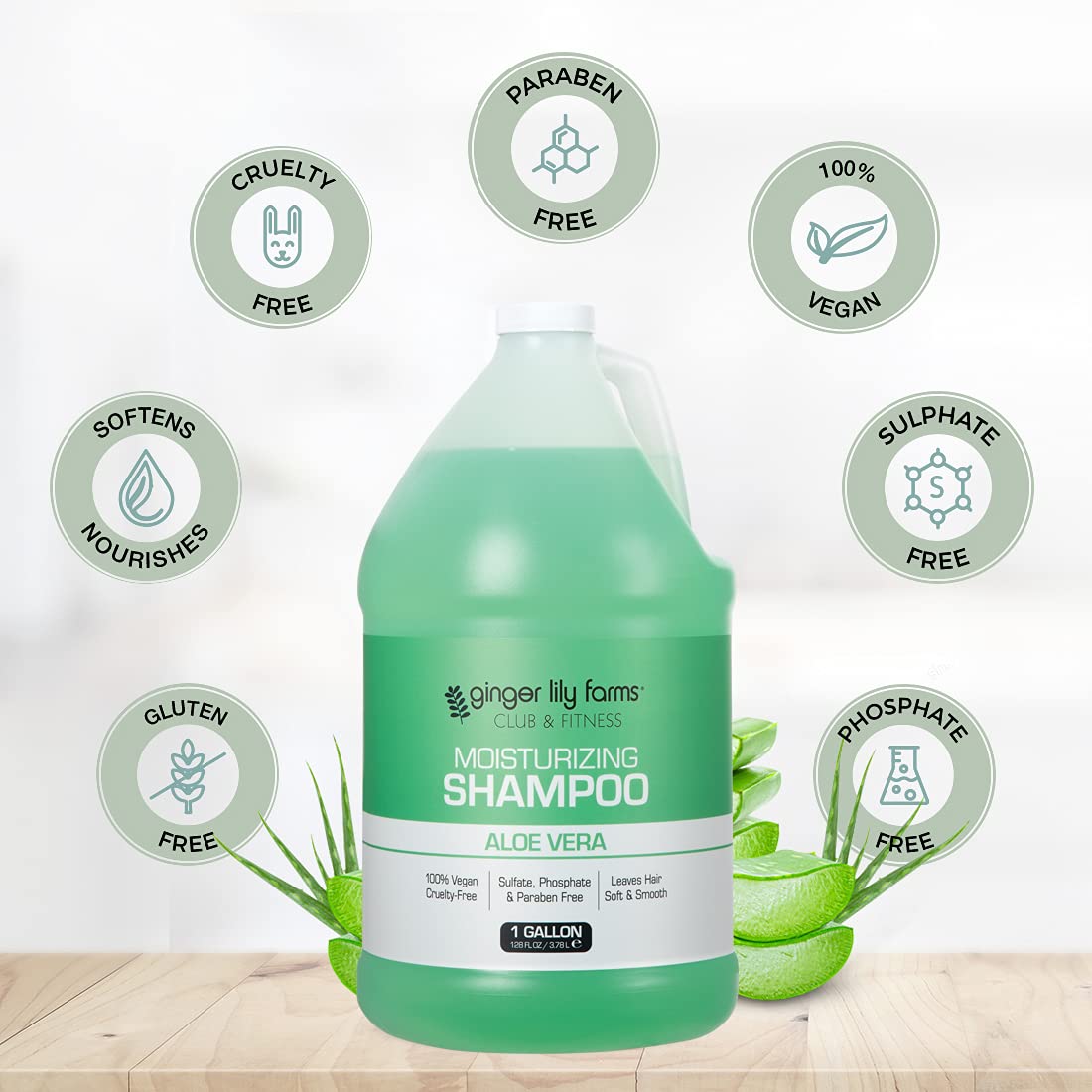Ginger Lily Farms Club & Fitness shampoo lather shows creamy foam and hydration.