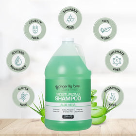 Ginger Lily Farms Club & Fitness shampoo lather shows creamy foam and hydration.
