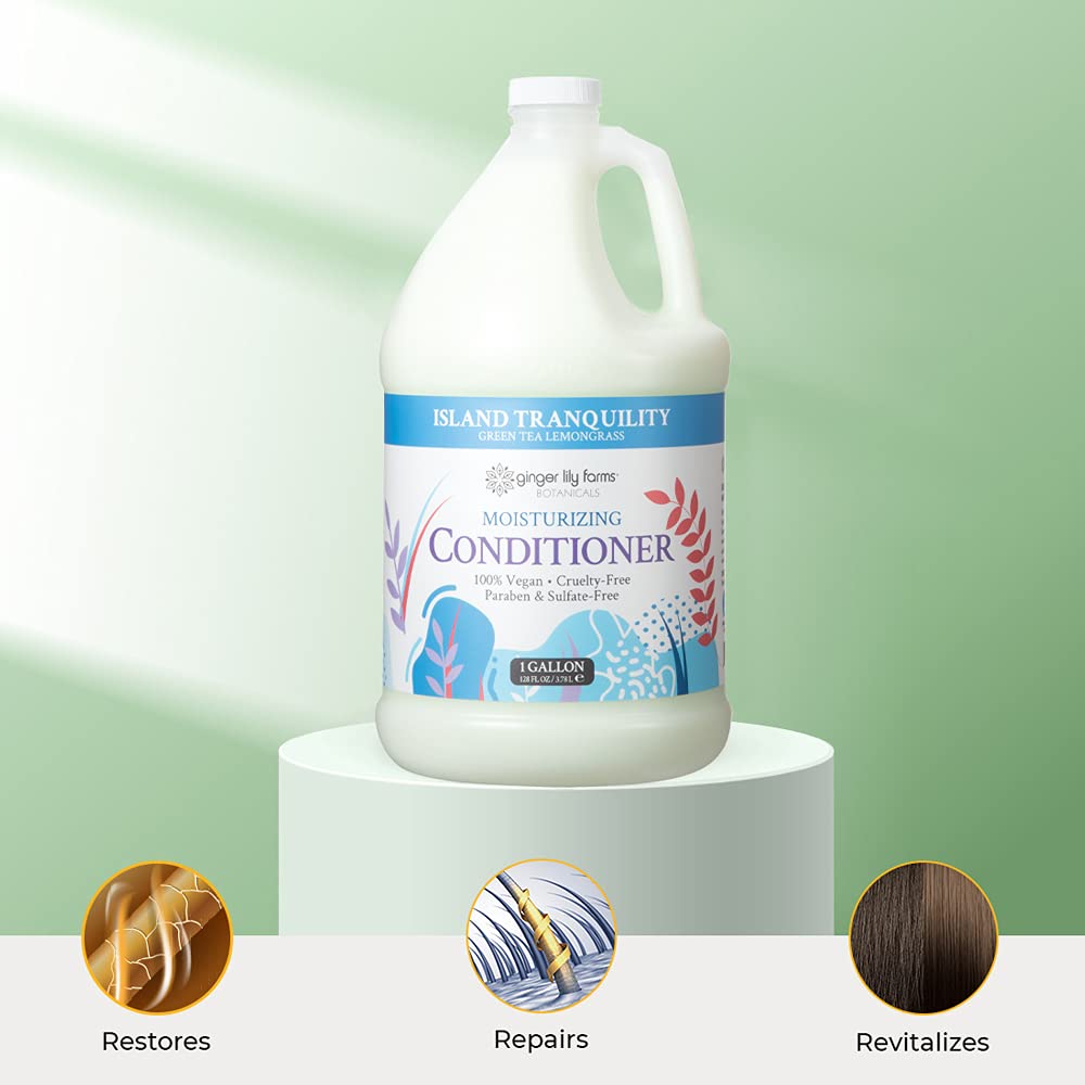 Gallon refill pack image shows convenient options for salons and homes