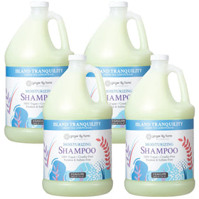 Ginger Lily Farms Island Tranquility shampoo gallon refill pack four for easy eco-friendly repurchases.