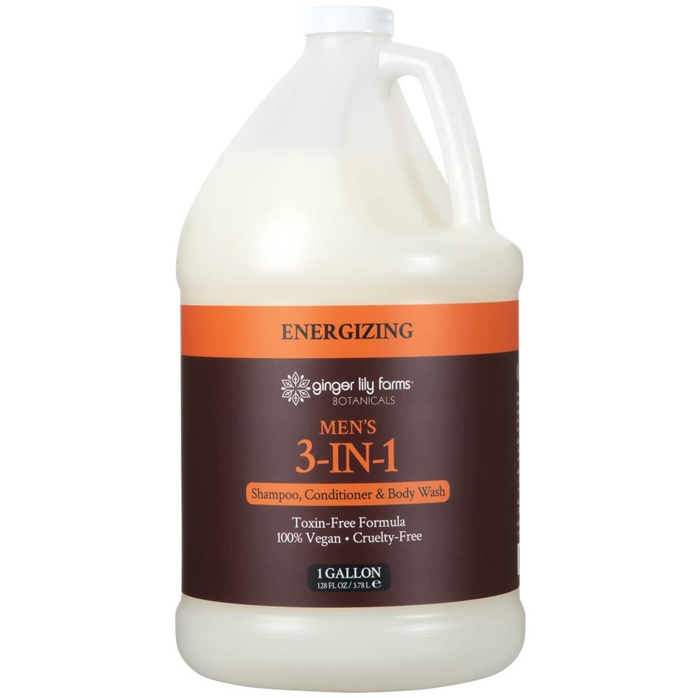 Ginger Lily Farms Men's 3-in-1 bottle pour for refreshing cleansing