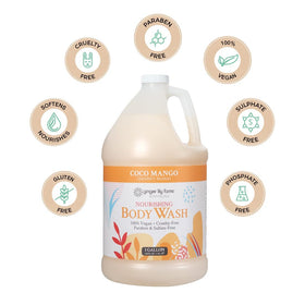 Ginger Lily Farms Nourishing Body Wash spa or gym dispenser-ready.