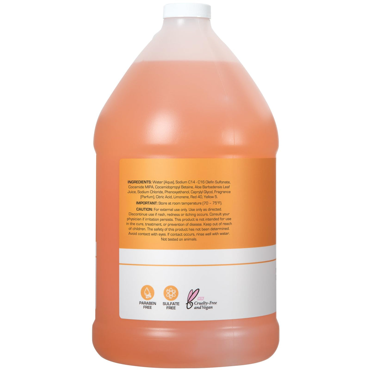 Ginger Lily Farms refill 1 gallon packaging suggests economical locker room refills.