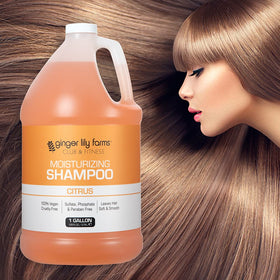Shelf-ready Ginger Lily Farms refill display supports eco-friendly home or gym use.