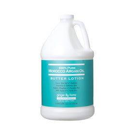Ginger Lily Farms Salon Formula Argan Oil Butter Lotion bottle for luxurious, non-greasy hydration