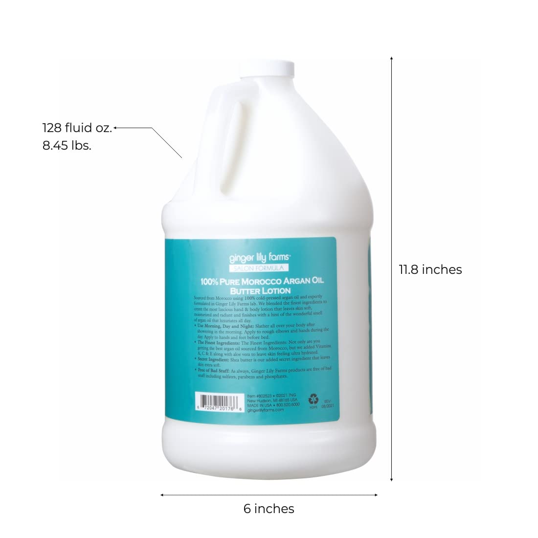 Lotion pump and creamy texture from Ginger Lily Farms for quick absorption