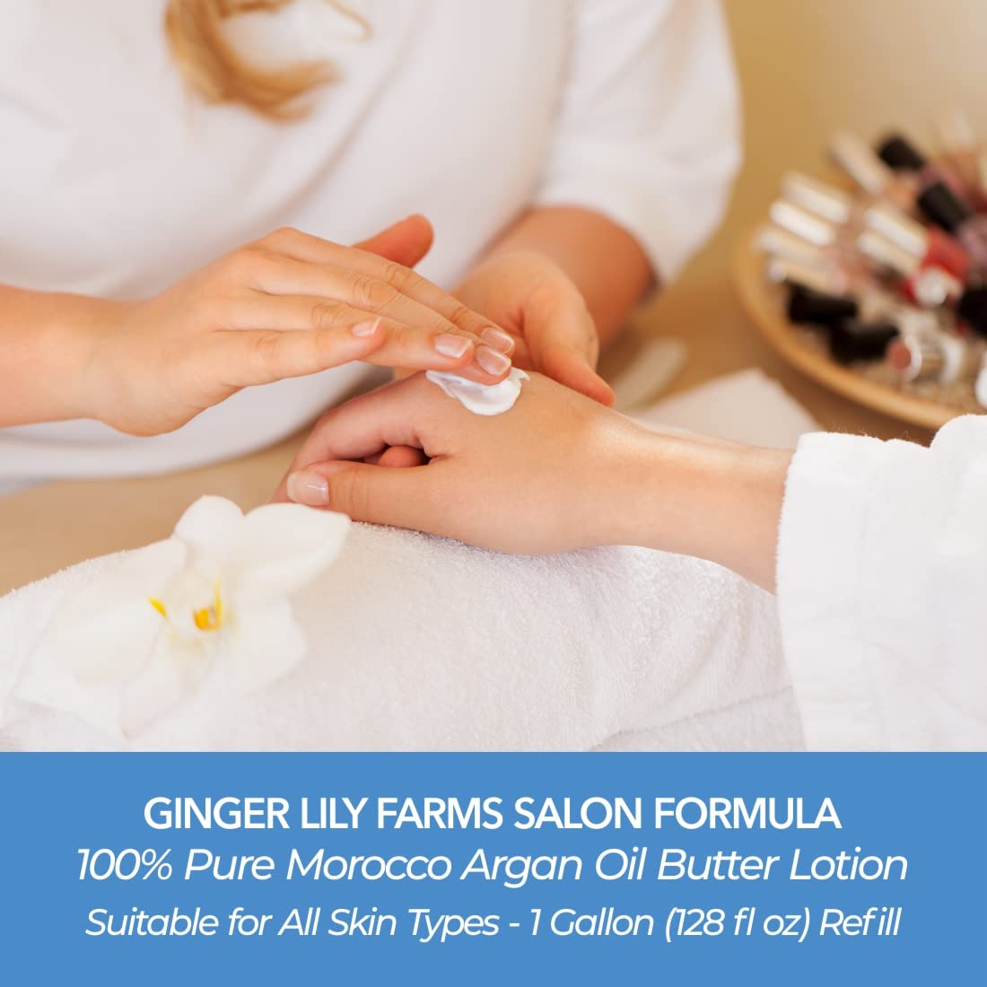 Gallon refill packaging from Ginger Lily Farms for eco-friendly use