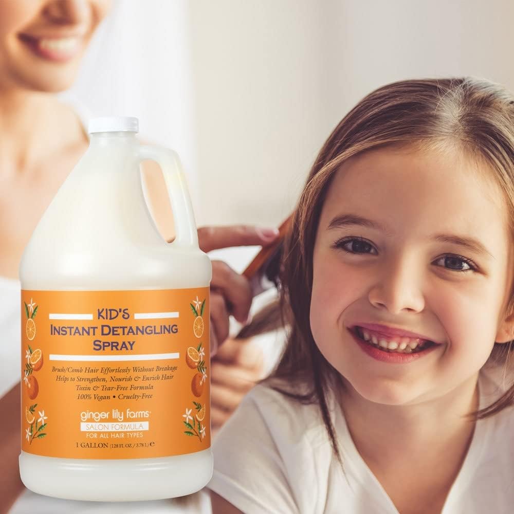 Ginger Lily Farms 1-gallon refill packaging supports eco-friendly, low-waste haircare routines.