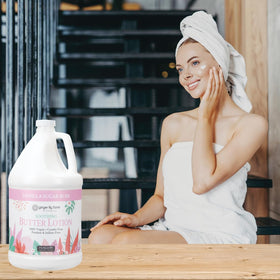 Spa dispenser-ready refill with Ginger Lily Farms calming botanicals.