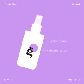Damp hair with Ginger Milk applied shows smoother, frizz control.