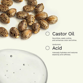 Ginger Milk Hair Gloss label close-up highlights sulfate-free promise.