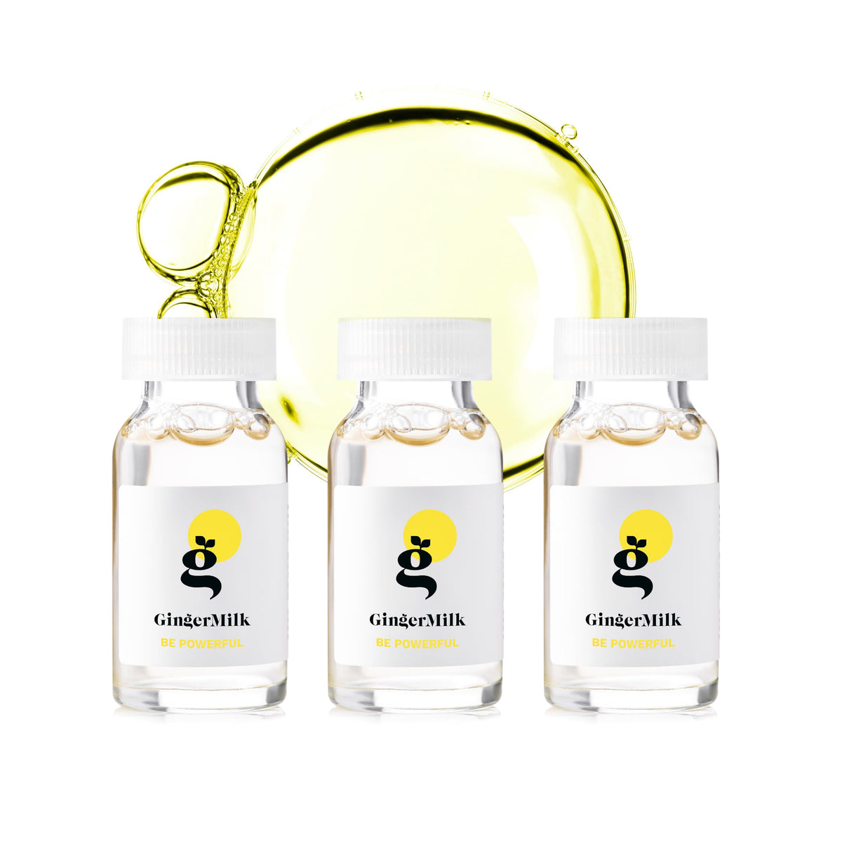 Ginger Milk Hair Growth Ampoule bottle pour supports even scalp nourishment