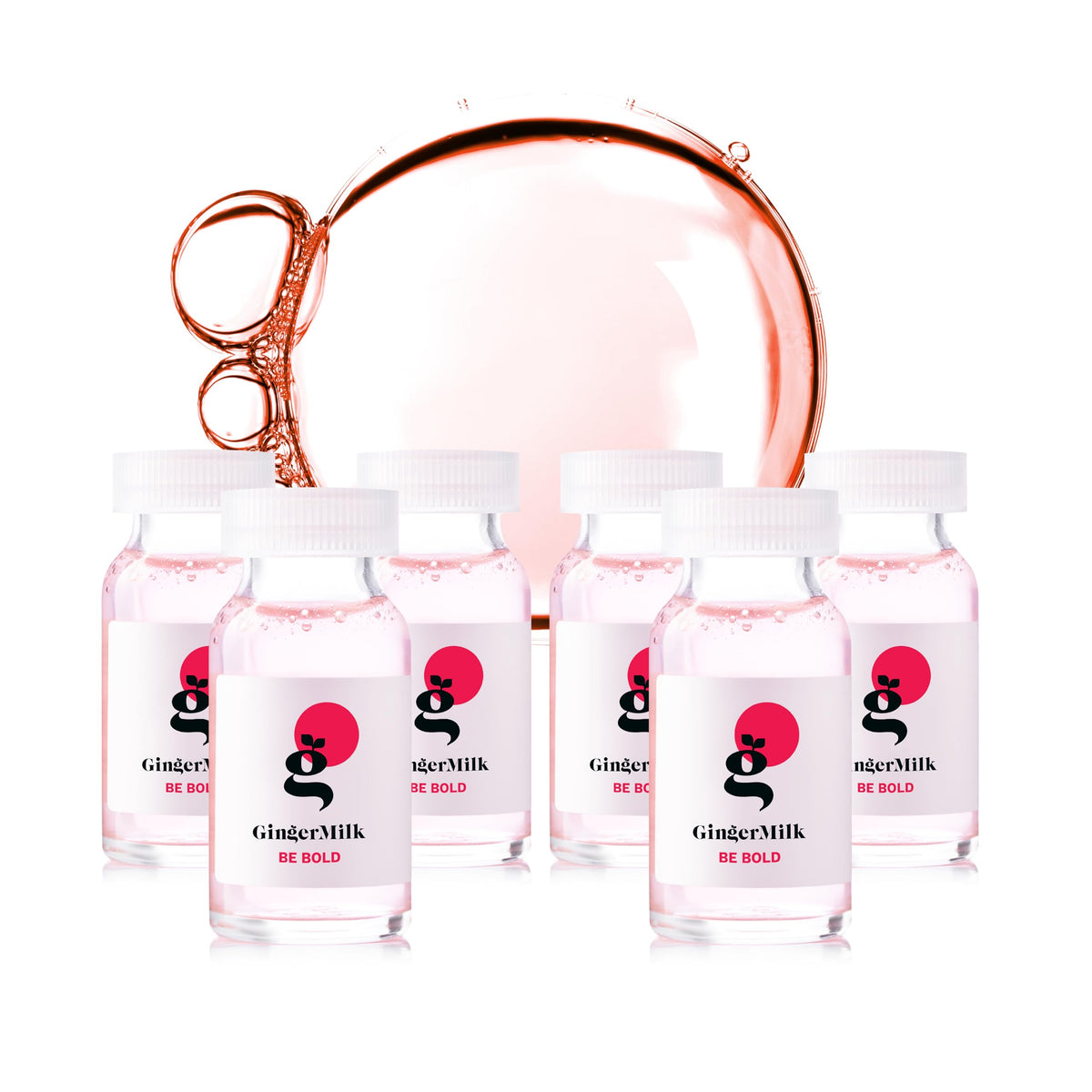 Ginger Milk Hair Repair Ampoule bottle close-up, highlighting deep hydration for damaged hair.