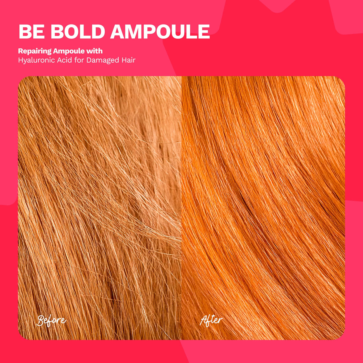 Ginger Milk Hair Repair Ampoule applied to damp hair, showing even distribution and moisture.