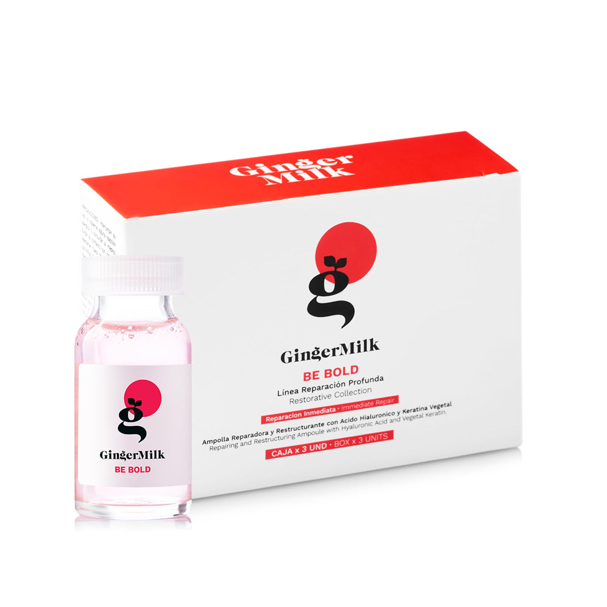 Ginger Milk Hair Repair Ampoule dispensing tip enables controlled application.