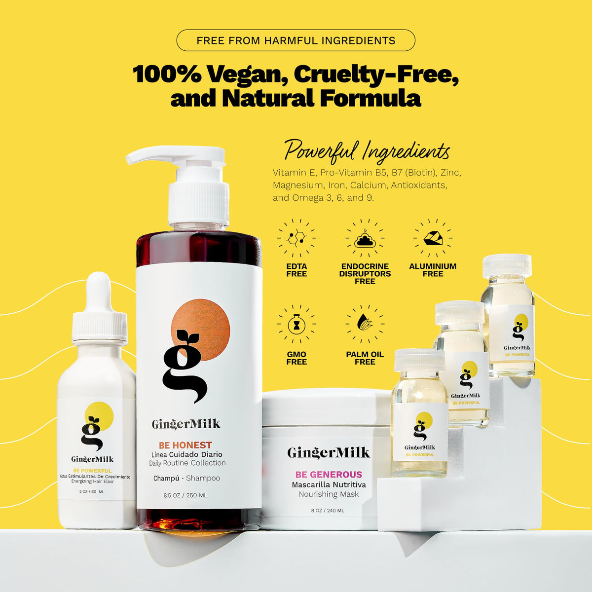 Ginger Milk Natural Care SOS Mask jar delivering hydration for shiny, frizz-free hair