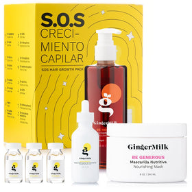 Ginger Milk Natural Care SOS Shampoo bottle showing sulfate-free cleansing for a balanced scalp