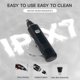 Ginity digital LED screen shows battery level for uninterrupted grooming sessions.
