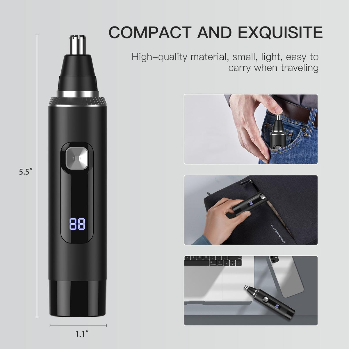 Ginity dust cover keeps blades clean between uses for hygienic grooming.