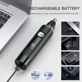 Ginity portable compact design fits in a bag for travel-ready grooming.