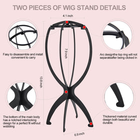 Ginogend gift-set canvas wig head includes two stand styles for versatility.