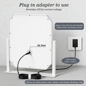 GioeDa mirror side view highlights stable metal base for steady use