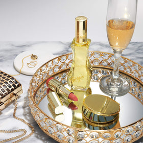Giorgio Beverly Hills For Women bottle top view emphasizing iconic silhouette