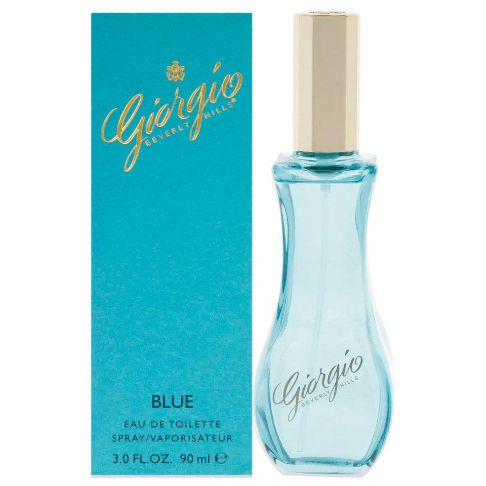 Giorgio Beverly Hills Giorgio Blue bottle front view for modern everyday wear.