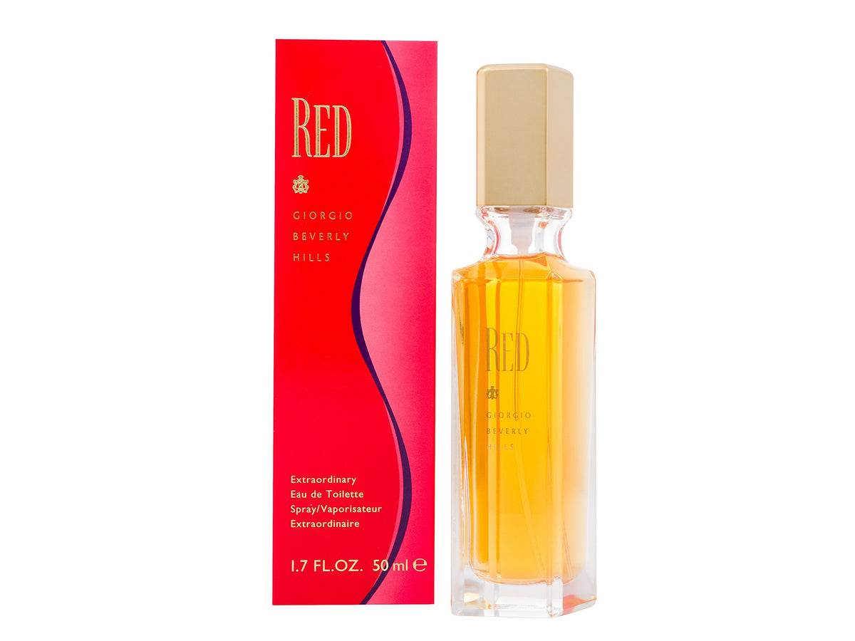 Giorgio Beverly Hills Red for Men bottle, a bold daily-wear fragrance for day or night