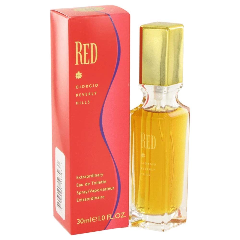 Giorgio Beverly Hills Red for Women bottle close-up, versatile for casual days and evenings.