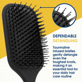 Giorgio detangling paddle brush with ball-tip bristles for comfortable grooming.