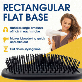 Giorgio detangling paddle brush features a water-resistant matte finish.