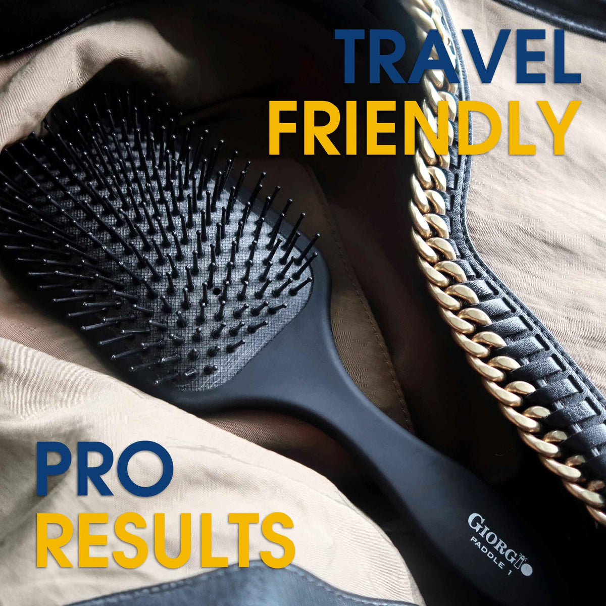 Giorgio detangling paddle brush suitable for wet or dry hair use.