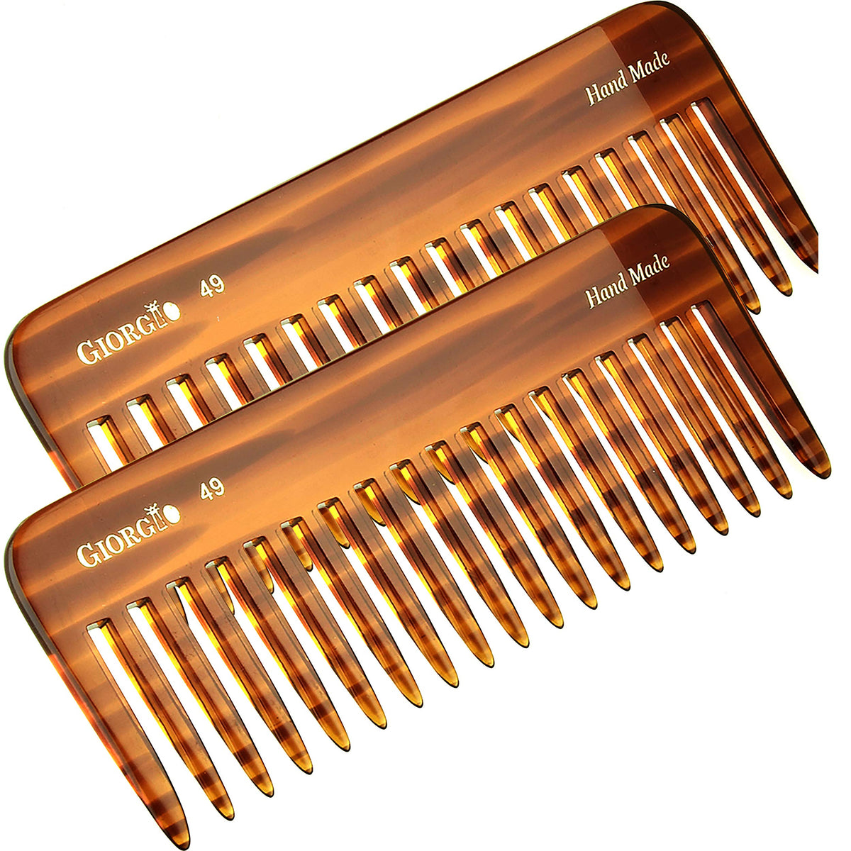 Giorgio G49 large detangling comb with wide teeth for effortless wet hair detangling