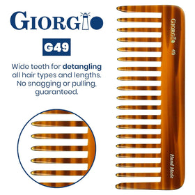 Giorgio G49 long-hair styling comb for thick hair management