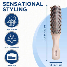 Giorgio Gentle dual-length bristles for smooth detangling across hair types.