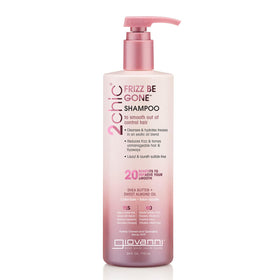 GIOVANNI 2chic Frizz Be Gone shampoo bottle promotes frizz control and color-safe cleansing.